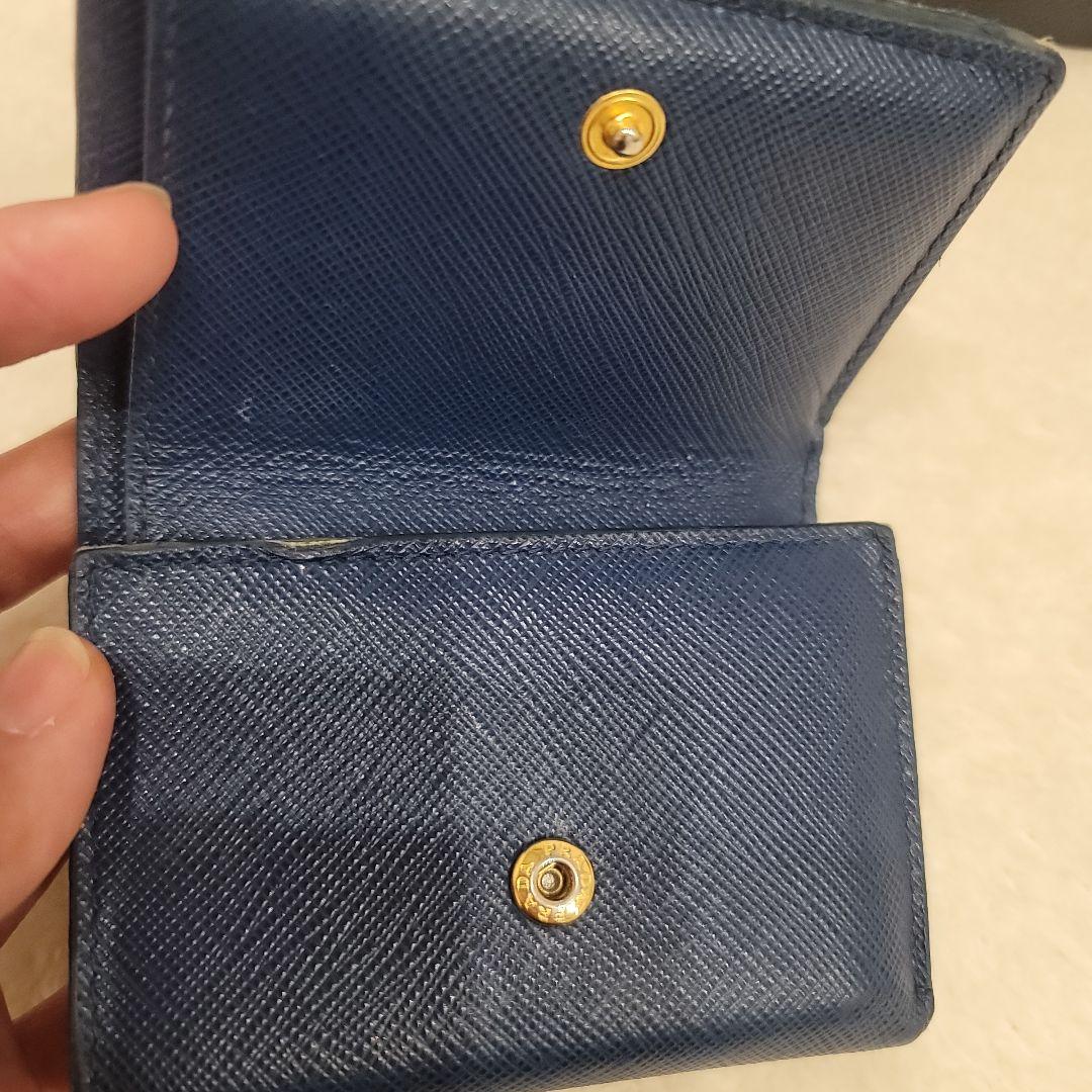 Y*✨様 PRADA 三つ折り財布 ネイビー