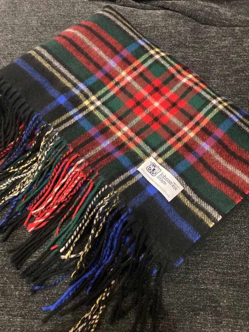 【美品】ジョンストンズ カシミヤ大判ストール