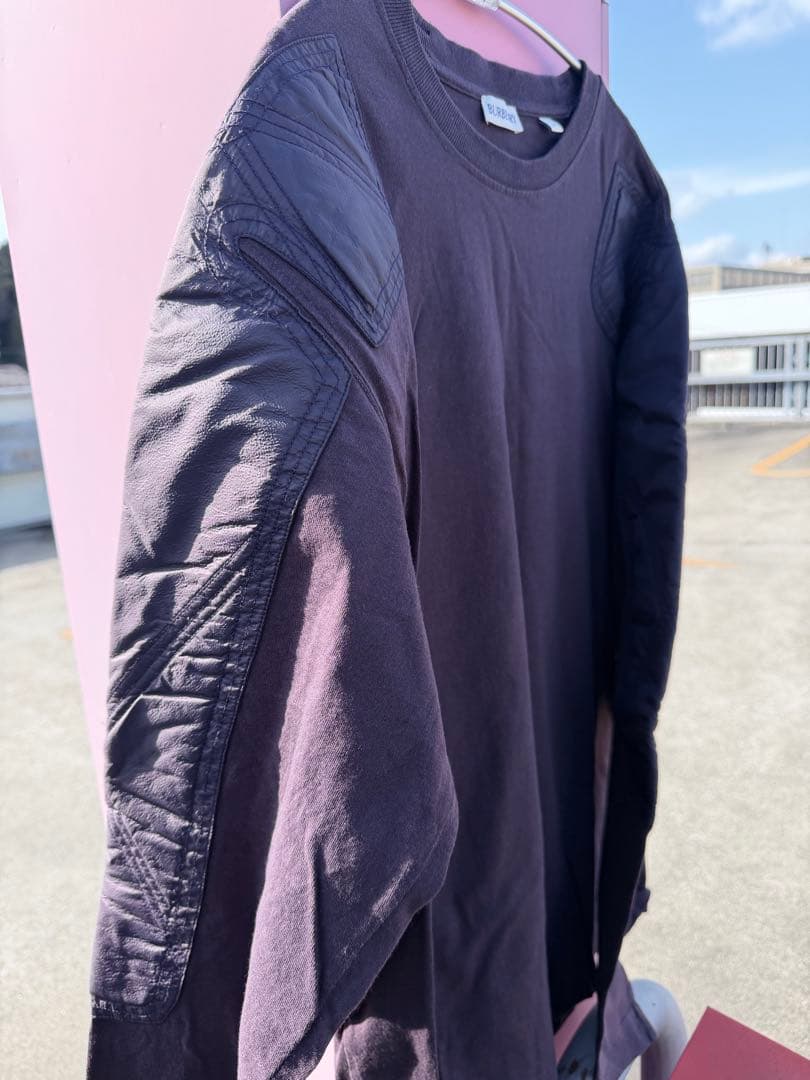 禁*星様 BURBERRY ダークパープル ロングTシャツ Mサイズ