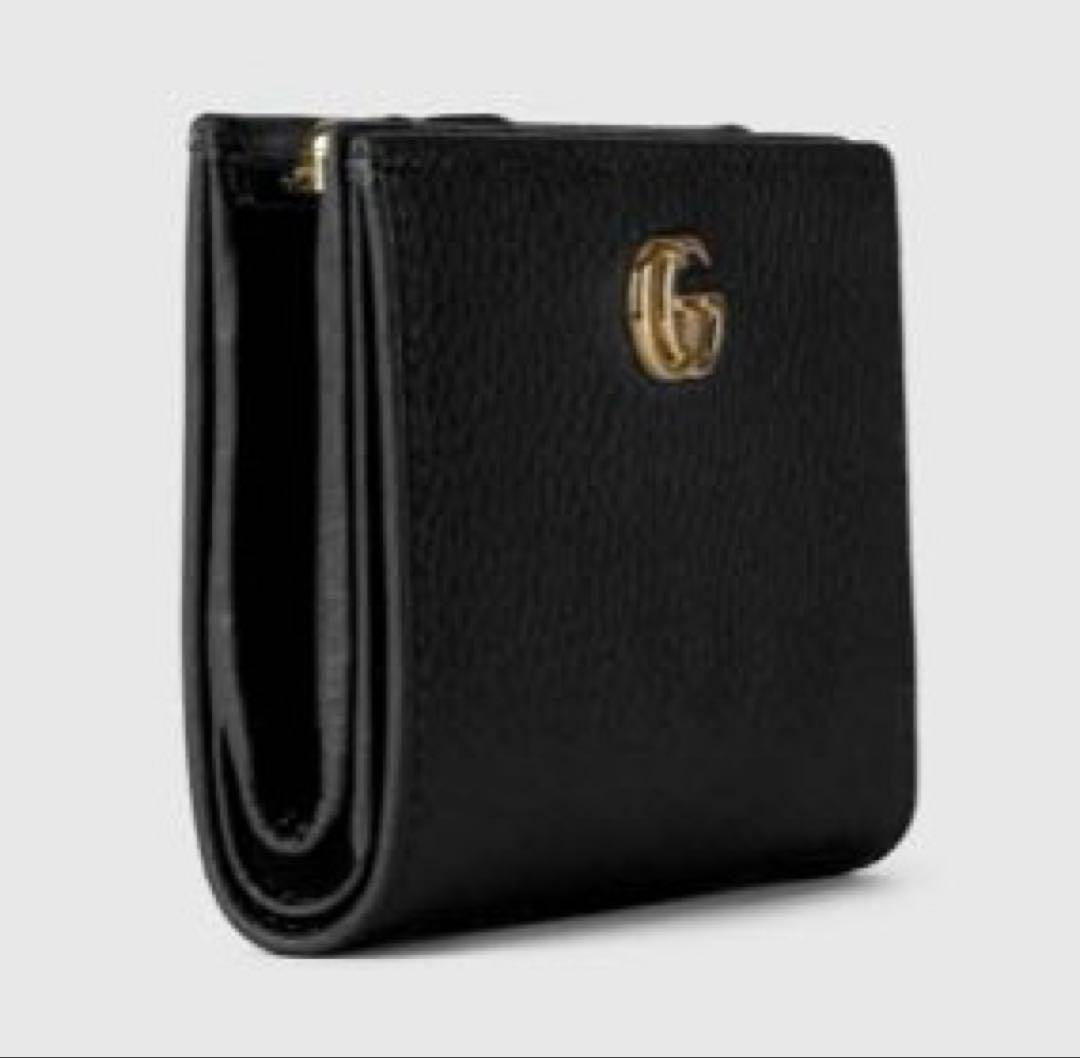 GUCCI ダブルGウォレット ブラックレザー