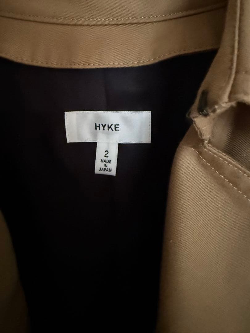 hykeトレンチコート ライナー付きサイズ2