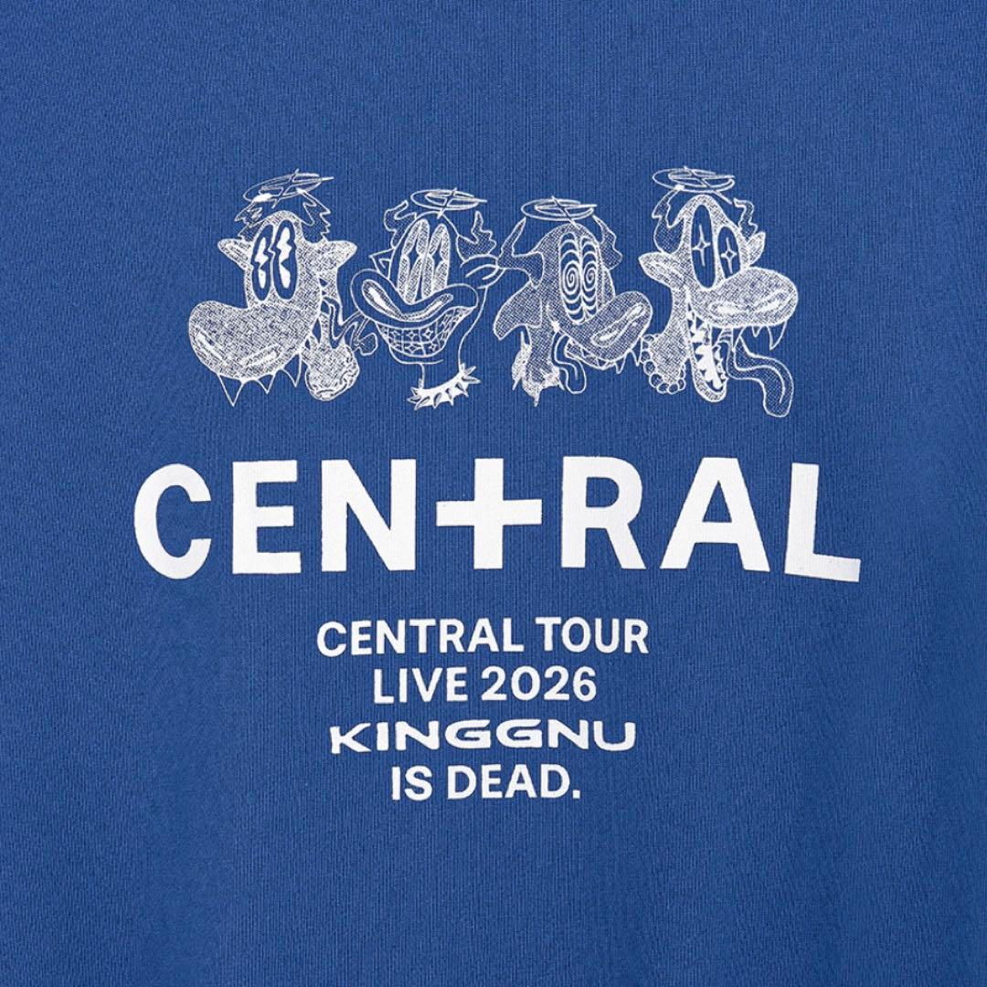 KingGnu CEN+RAL TOUR 2026オフィシャルグッズフーディー青