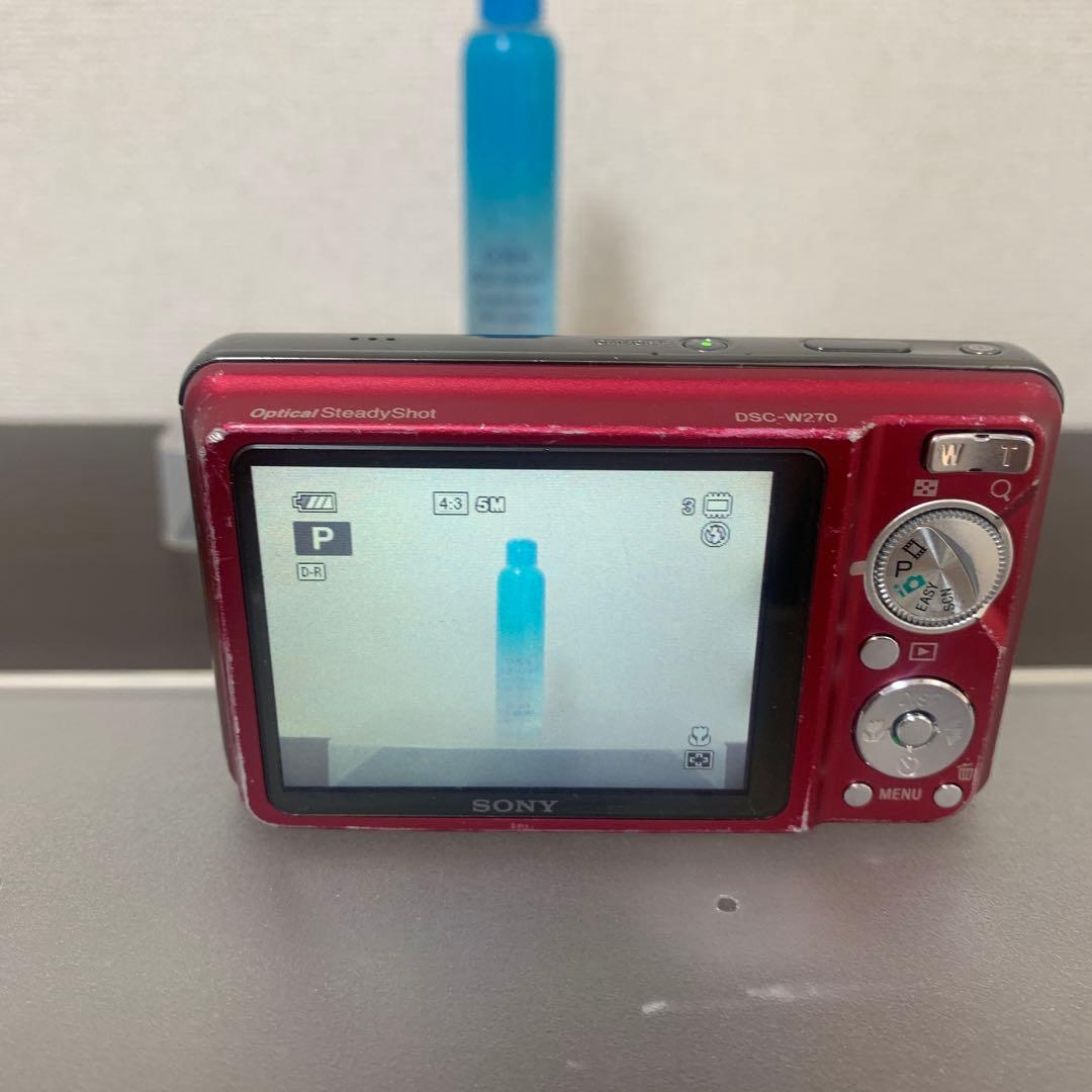 SONY DSC-W270 レッド 動作品 充電器付