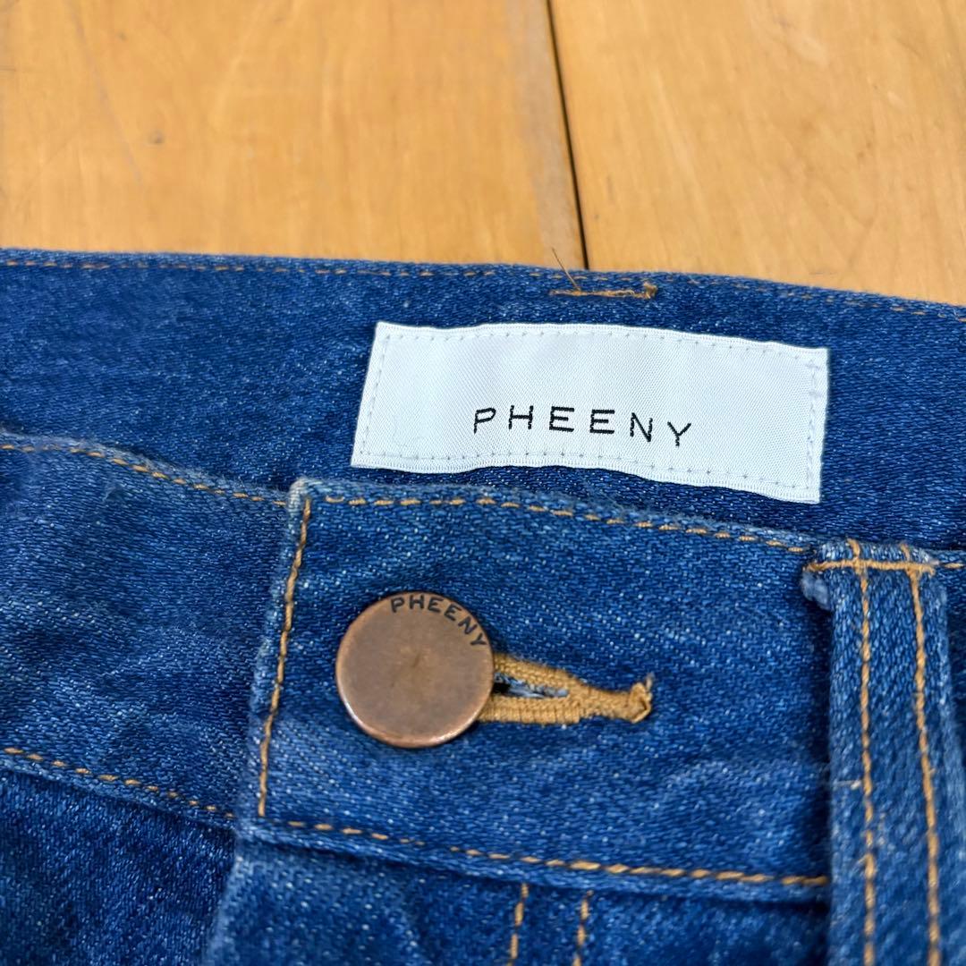 ☆PHEENY☆DENIM WIDE TUCK SLACKS　デニムパンツ　M