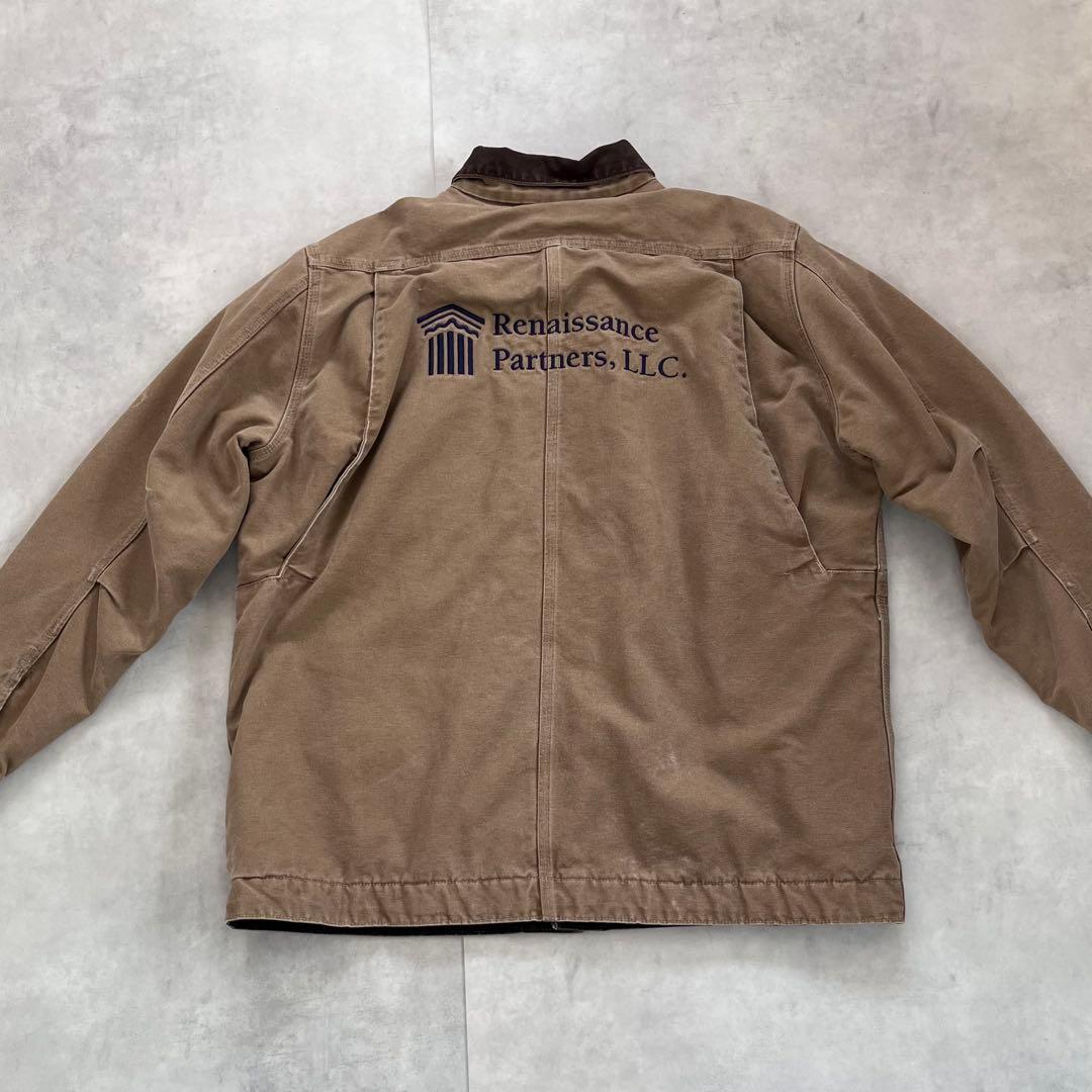 【レア】Carhartt カバーオール　トラディショナルコート　XL 　企業ロゴ