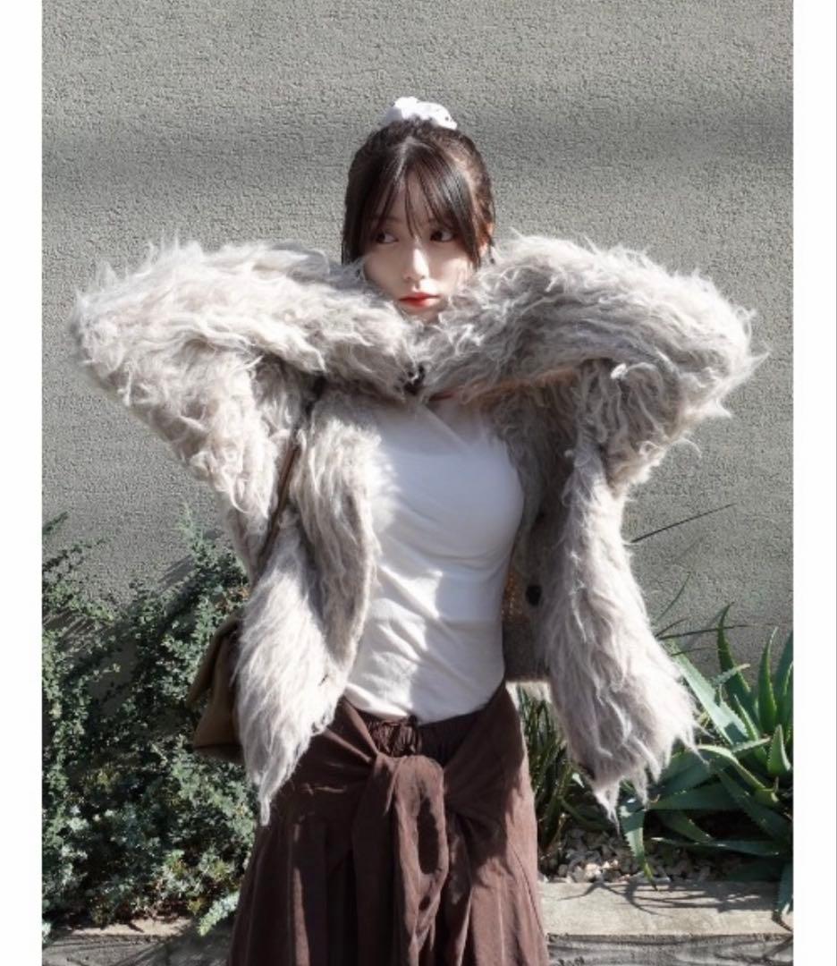 FRAY I.D♡2wayブラッシュシャギーカーディガン