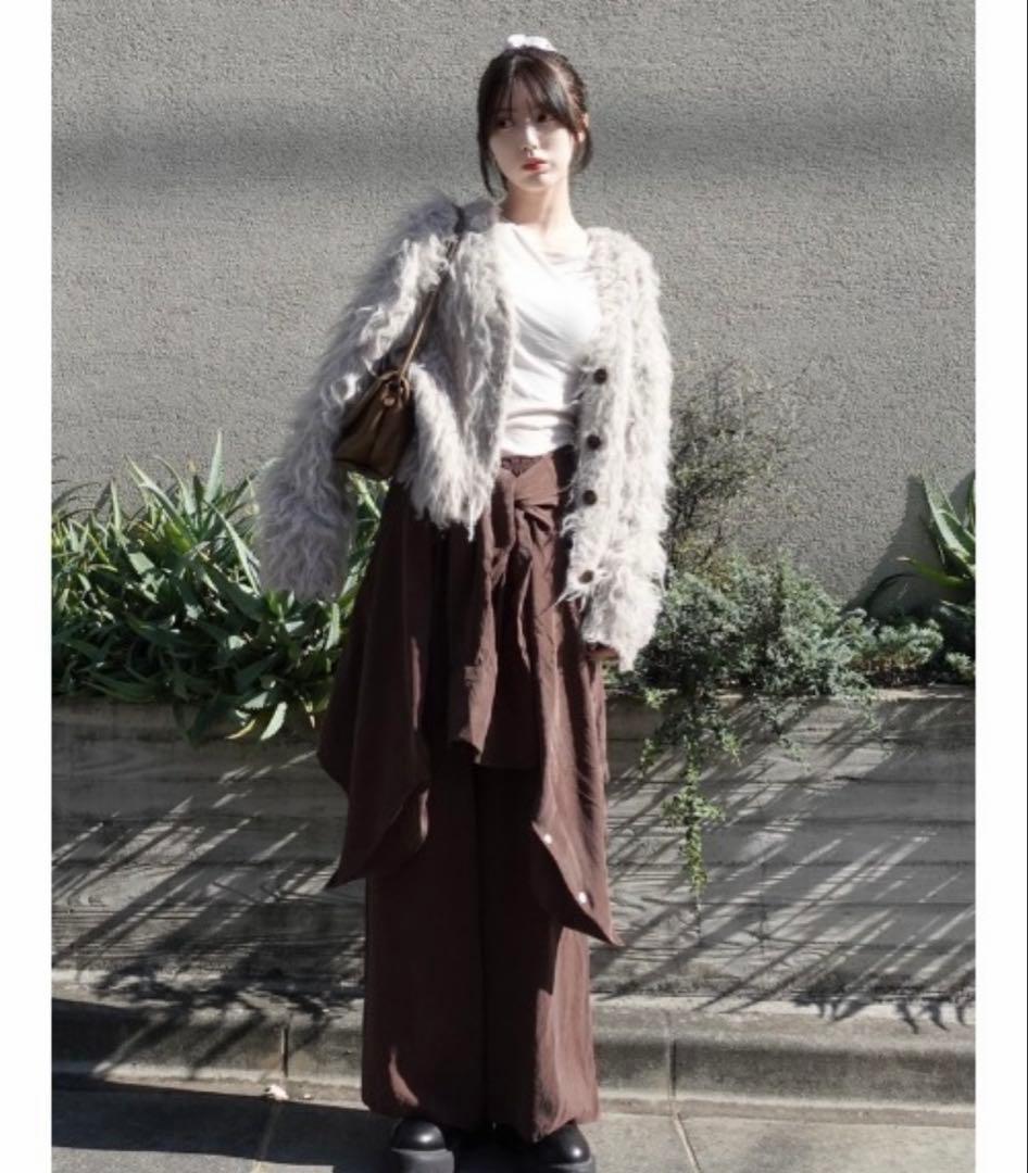 FRAY I.D♡2wayブラッシュシャギーカーディガン