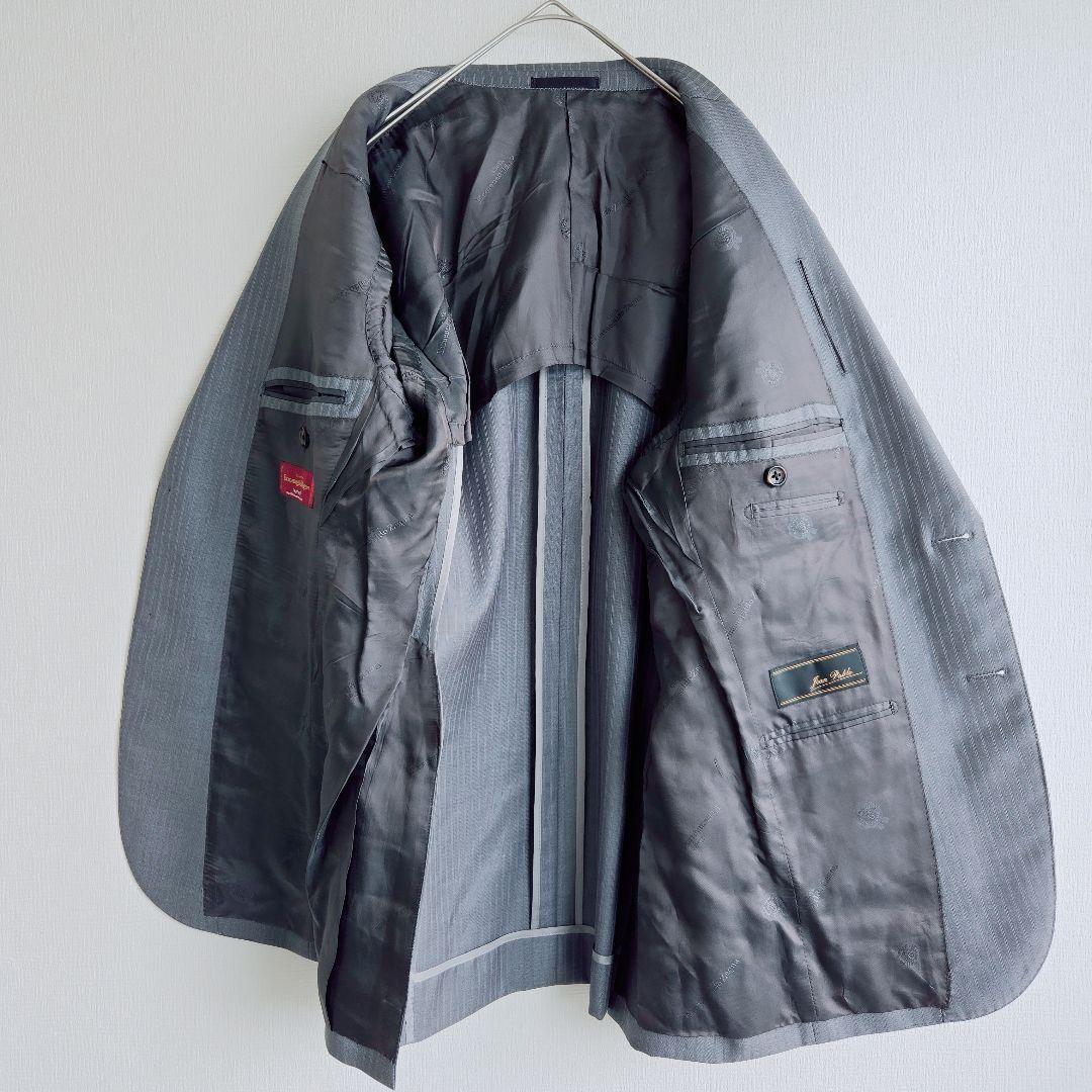 ジャンパブロ ゼニア トロフェオ ジャケット グレー ストライプ 日本製 スーツ