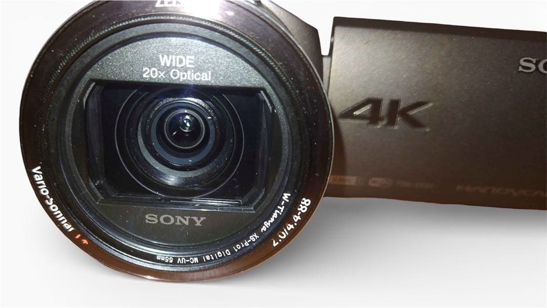 【SONY FDR-AX45】4K ビデオカメラ ZEISSレンズ★バッテリー付