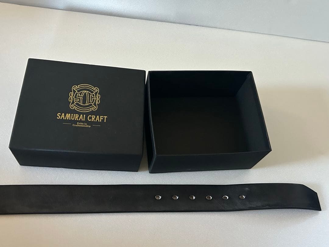 サムライクラフト　SAMURAI CRAFT 黒 レザー ベルト　厚手　本革