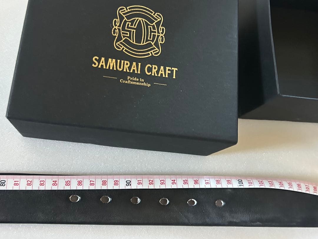 サムライクラフト　SAMURAI CRAFT 黒 レザー ベルト　厚手　本革