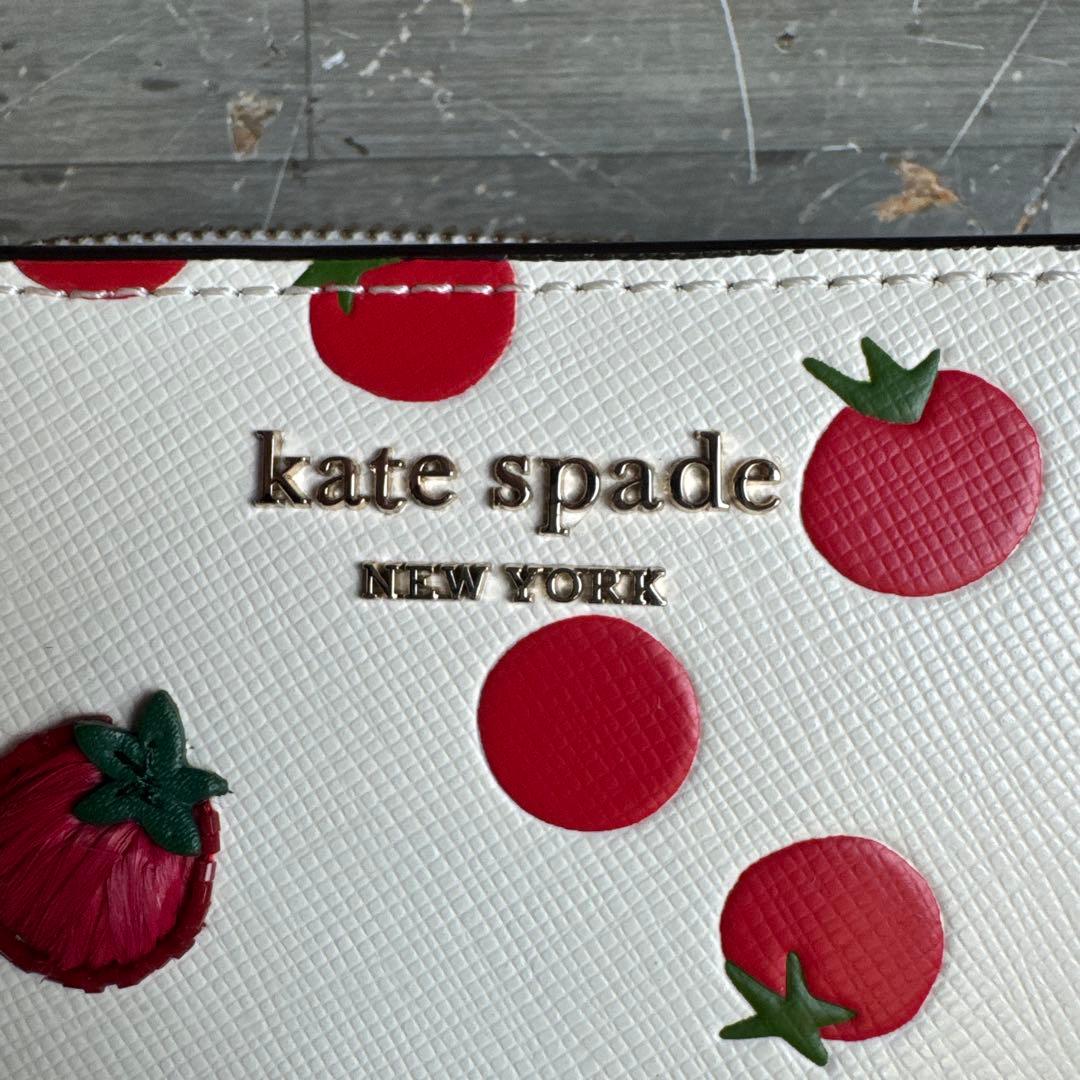 kate spade ケイトスペード とまと トマト折り財布 極美品