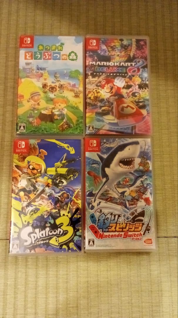 Nintendo　Switchソフトまとめ売り　4本セット　あつ森、マリカー8他
