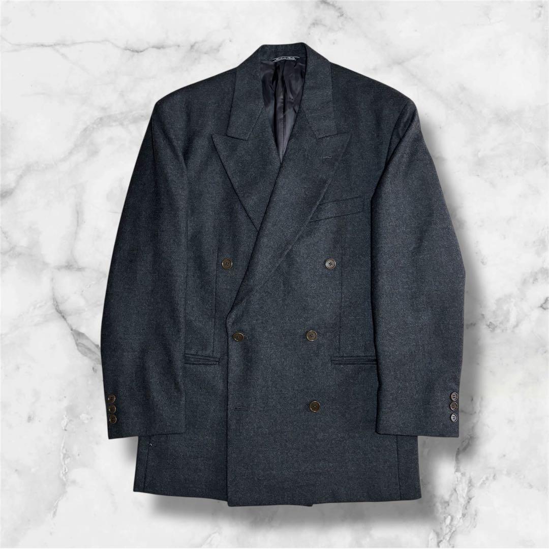 GIANFRANCO FERRE ダブルブレストスーツ ダークグレー モード
