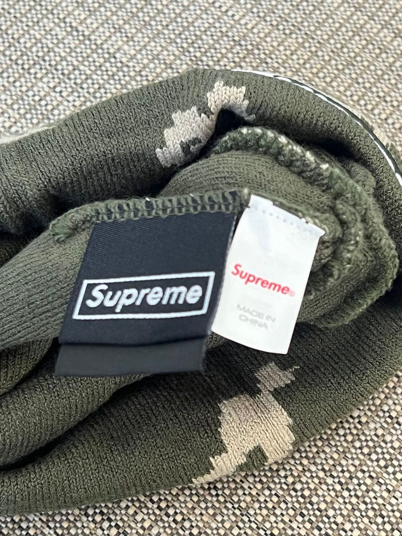 最安値 SUPREME x New Era Box ロゴ ビーニー 迷彩