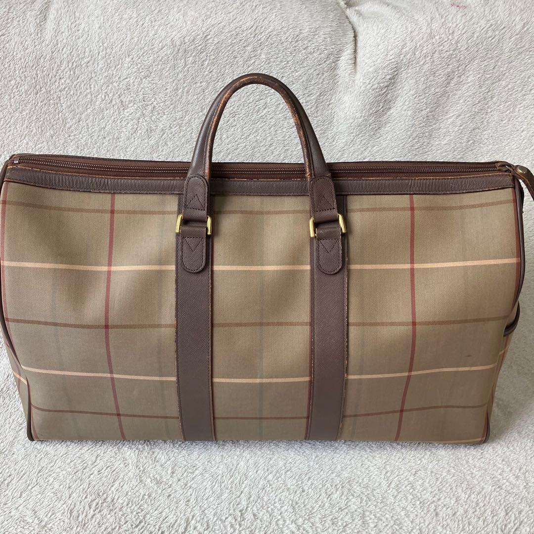 BURBERRY タマムシ色　ボストンバッグ