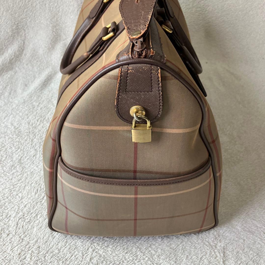 BURBERRY タマムシ色　ボストンバッグ
