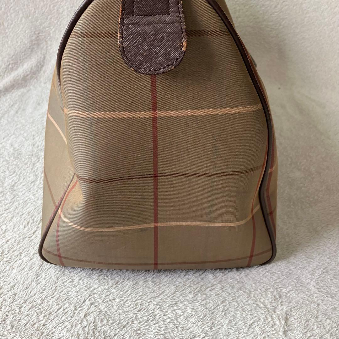 BURBERRY タマムシ色　ボストンバッグ