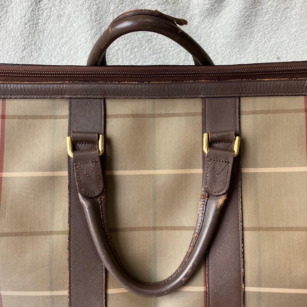 BURBERRY タマムシ色　ボストンバッグ