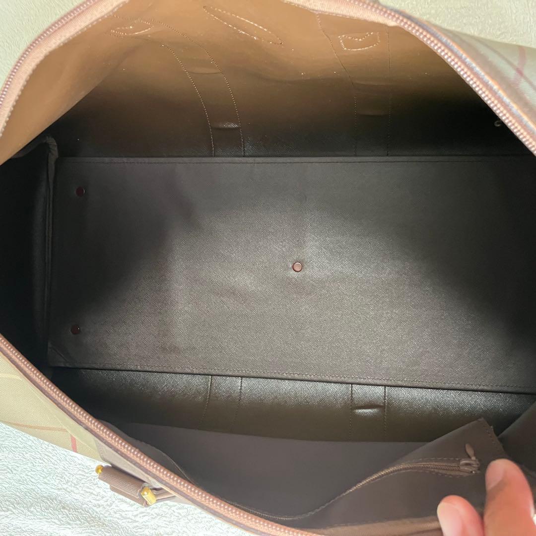 BURBERRY タマムシ色　ボストンバッグ