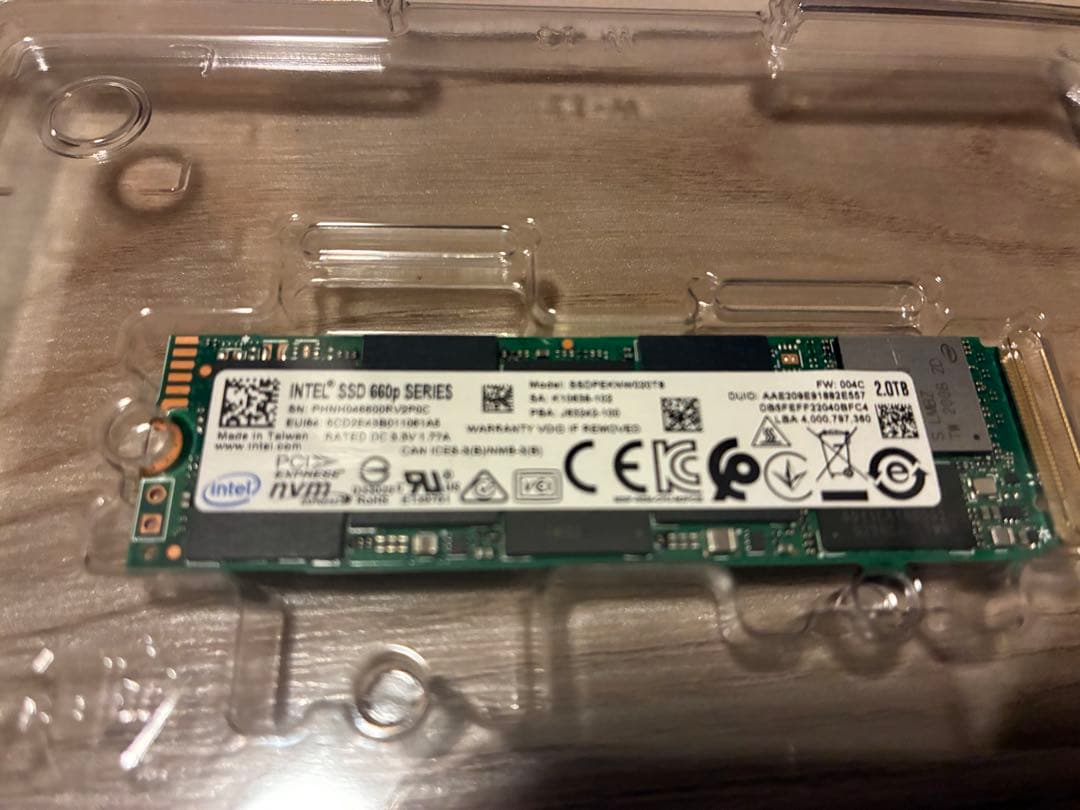 Intel SSD 2TB 660p M.2 NVMe【大容量・本体型番確認済】