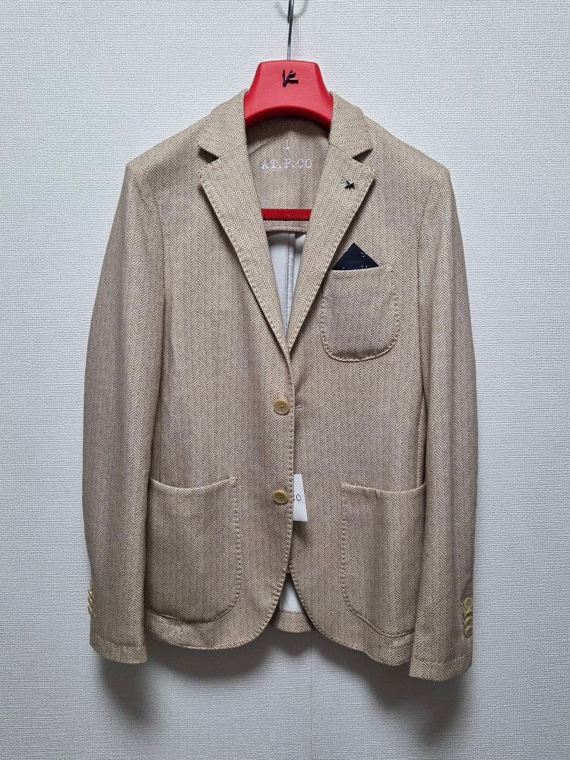 ♂新品・テーラードジャケット【AT.P.CO】ベージュ　ストレッチ　46
