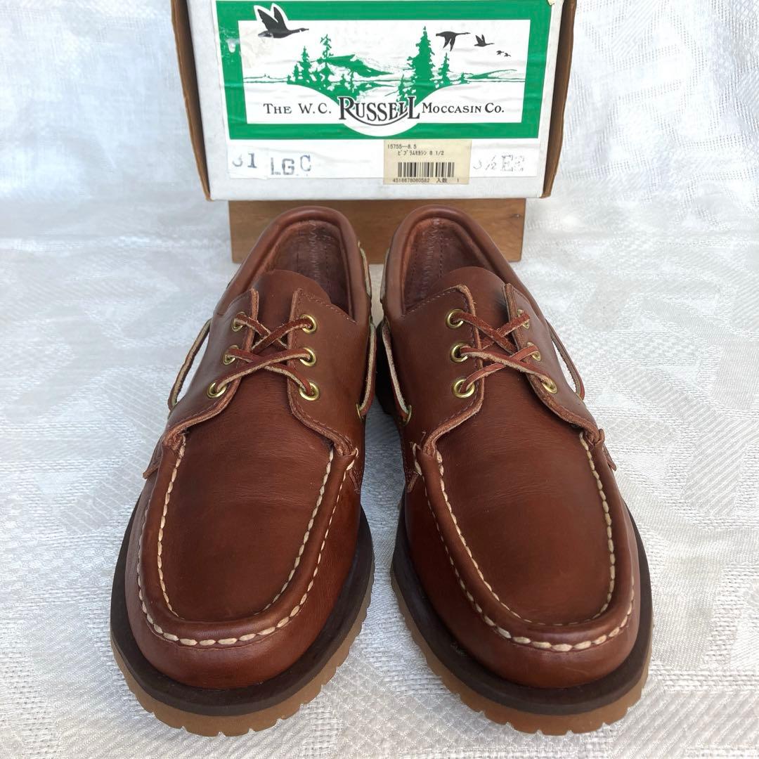 90s ラッセルモカシン 8.5 デッキシューズ キャンプモカシン チャッカ