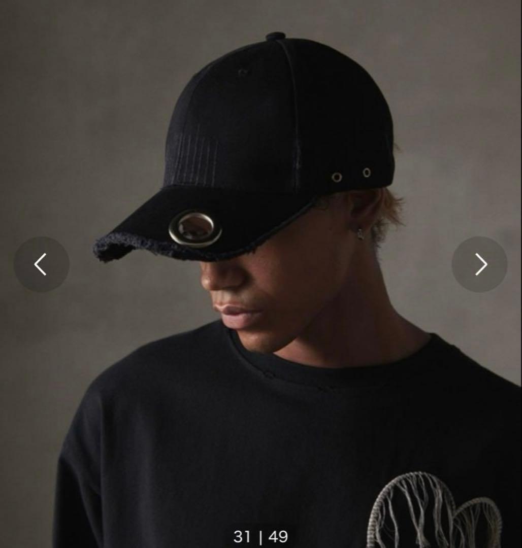 GRANCY アイレットデザイン ダメージキャップ ブラック【最終値下げ】
