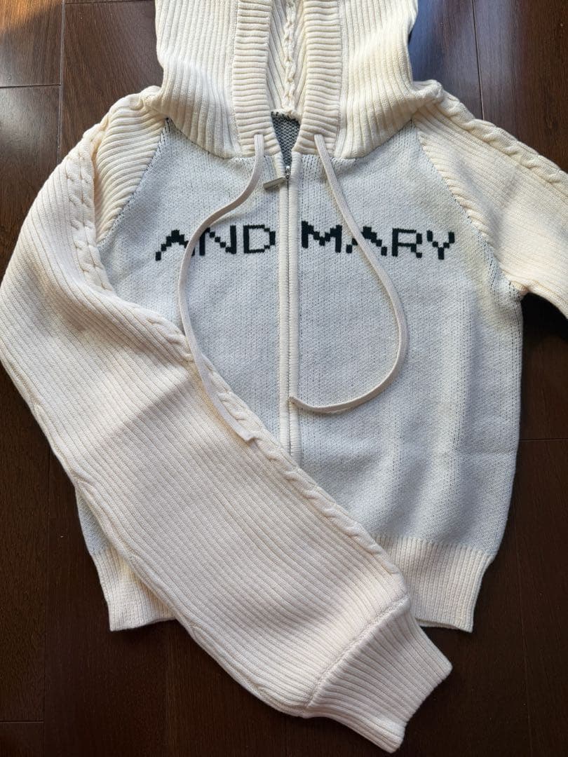 トップス ANDMARY Jeniffer knit hoodie set