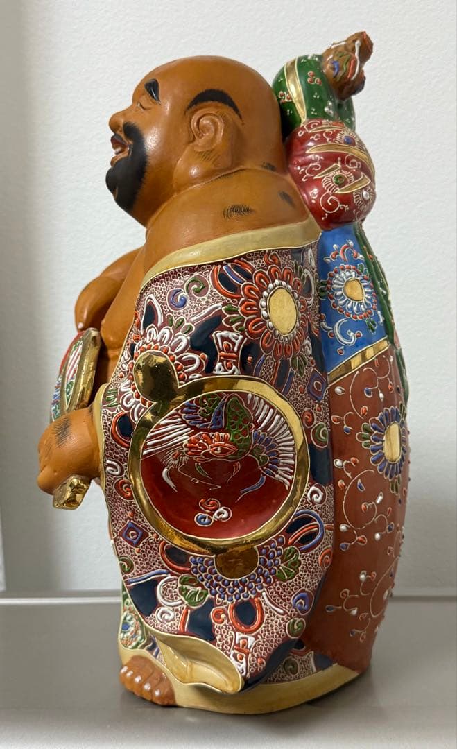 九谷八幡窯『布袋尊』／九谷焼／大型３８㎝／縁起物／七福神／商売繁盛／招福開運