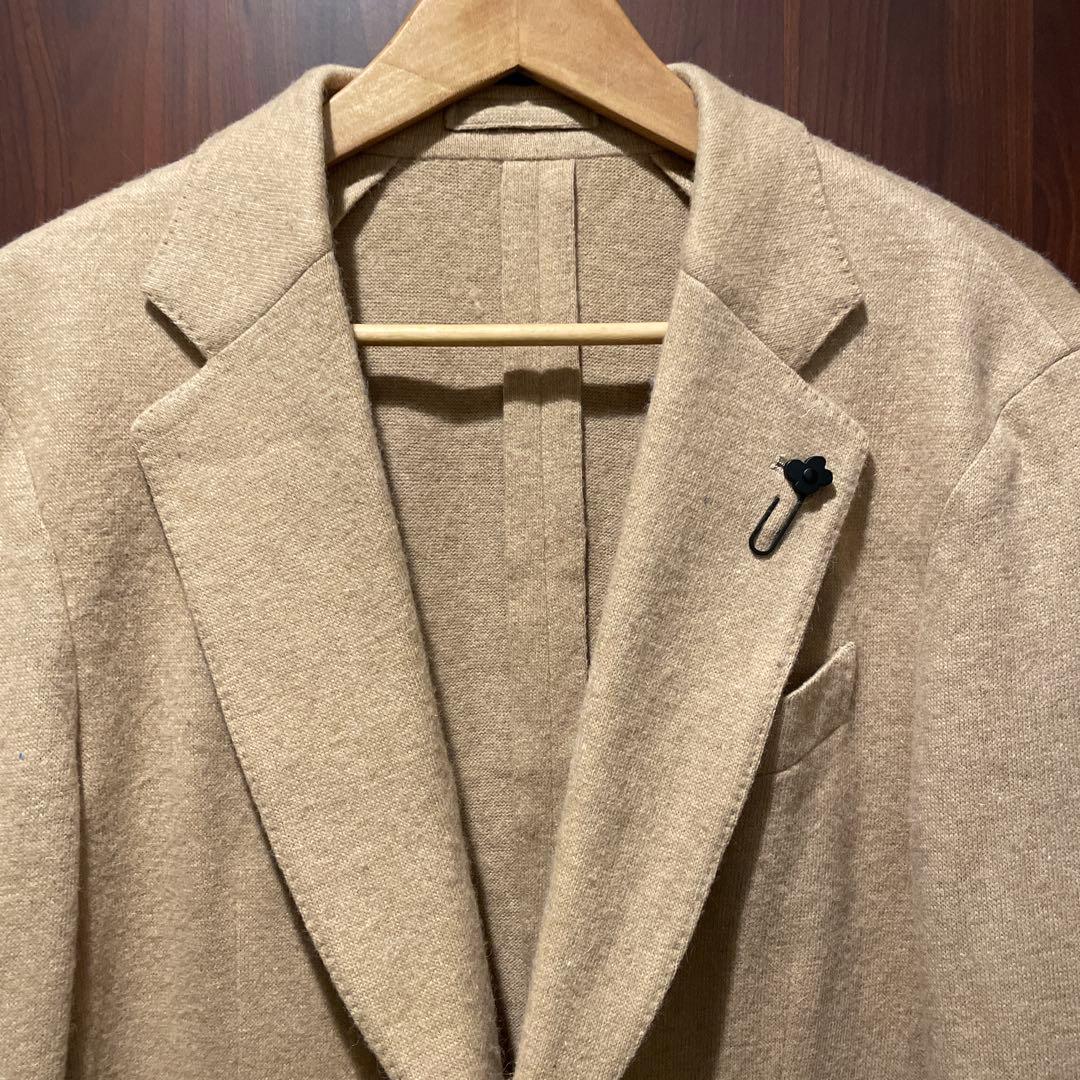 【近年モデル】LARDINI ジャケット ニット素材 アルパカ混 ベージュ