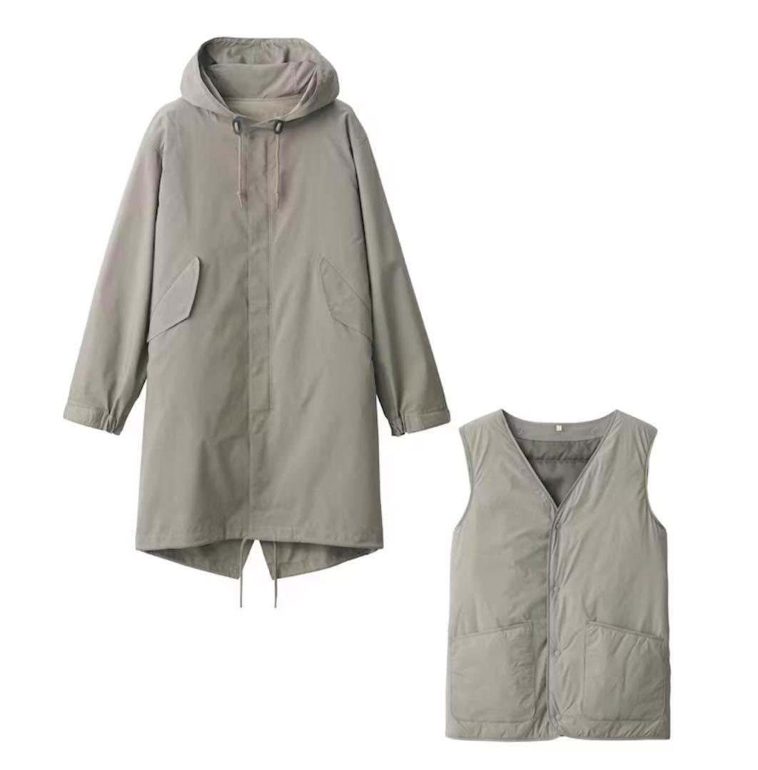 MUJI Labo 紳士 ライナー付きモッズコート 【M】