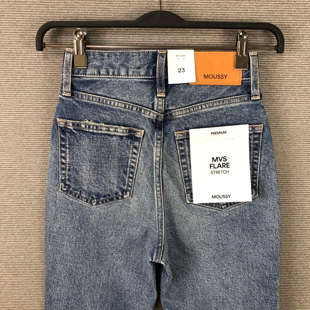 未使用品 MOUSSY MVS FLARE 23 BLU ブルー