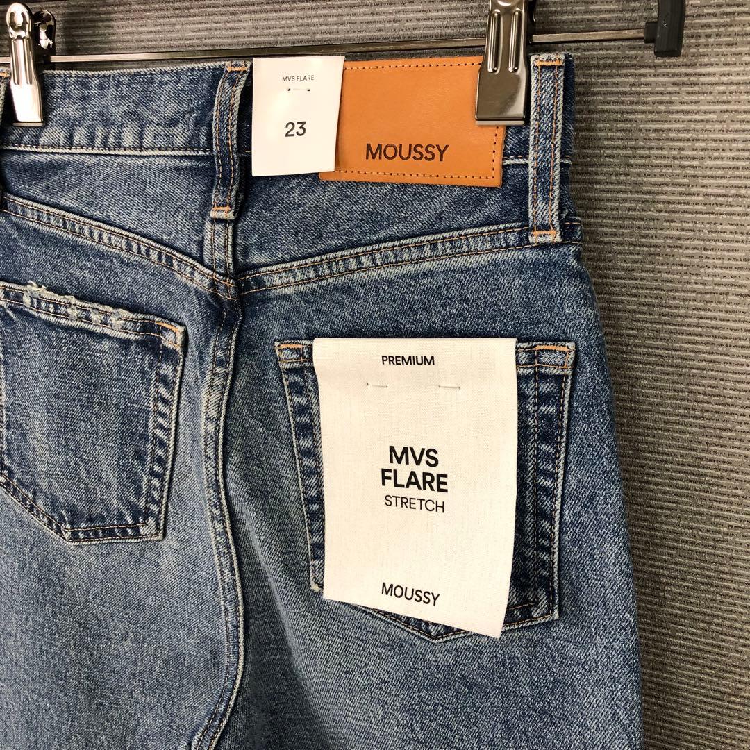 未使用品 MOUSSY MVS FLARE 23 BLU ブルー