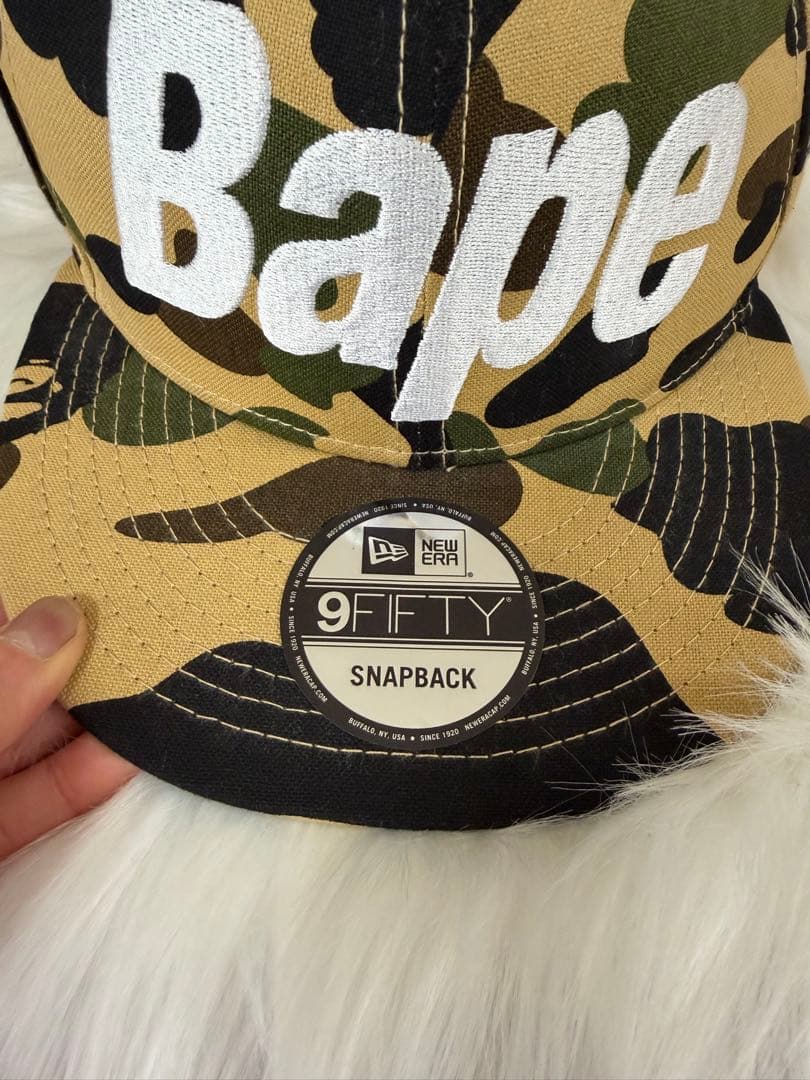 A BATHING APE × NEW ERA キャップ　コットン　カモフラ