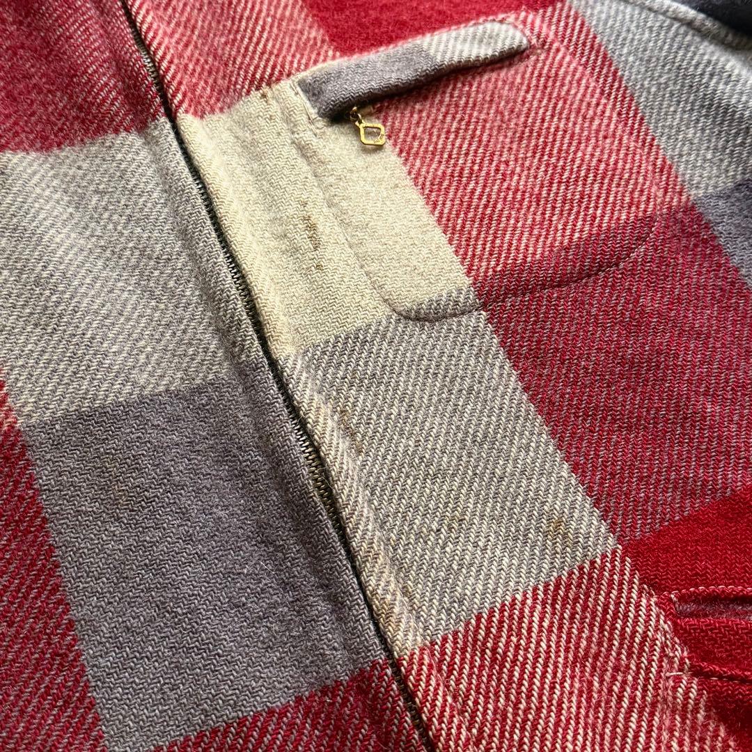 40s JC Penney スポーツジャケット メルトン ブロックチェック