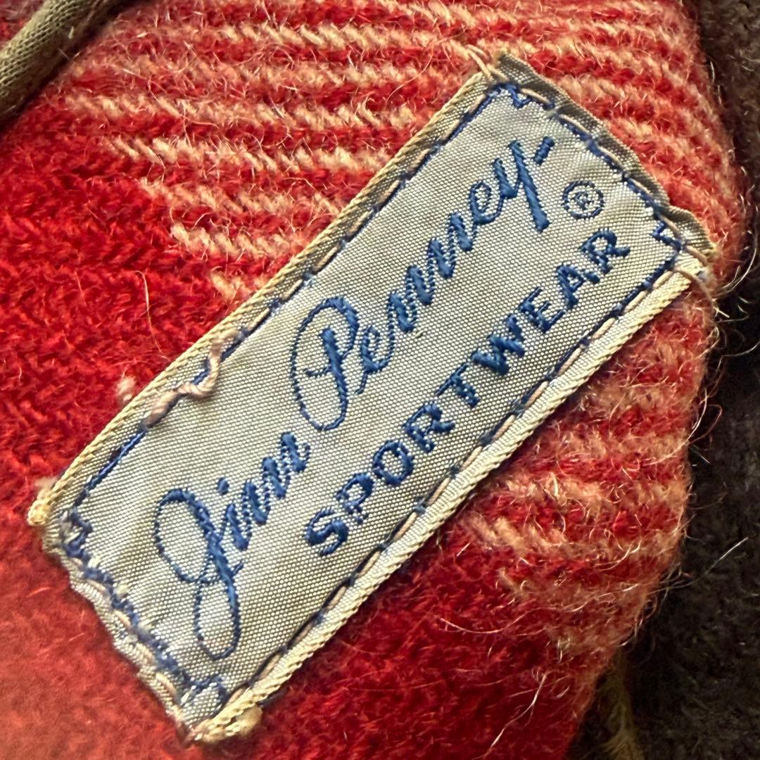 40s JC Penney スポーツジャケット メルトン ブロックチェック