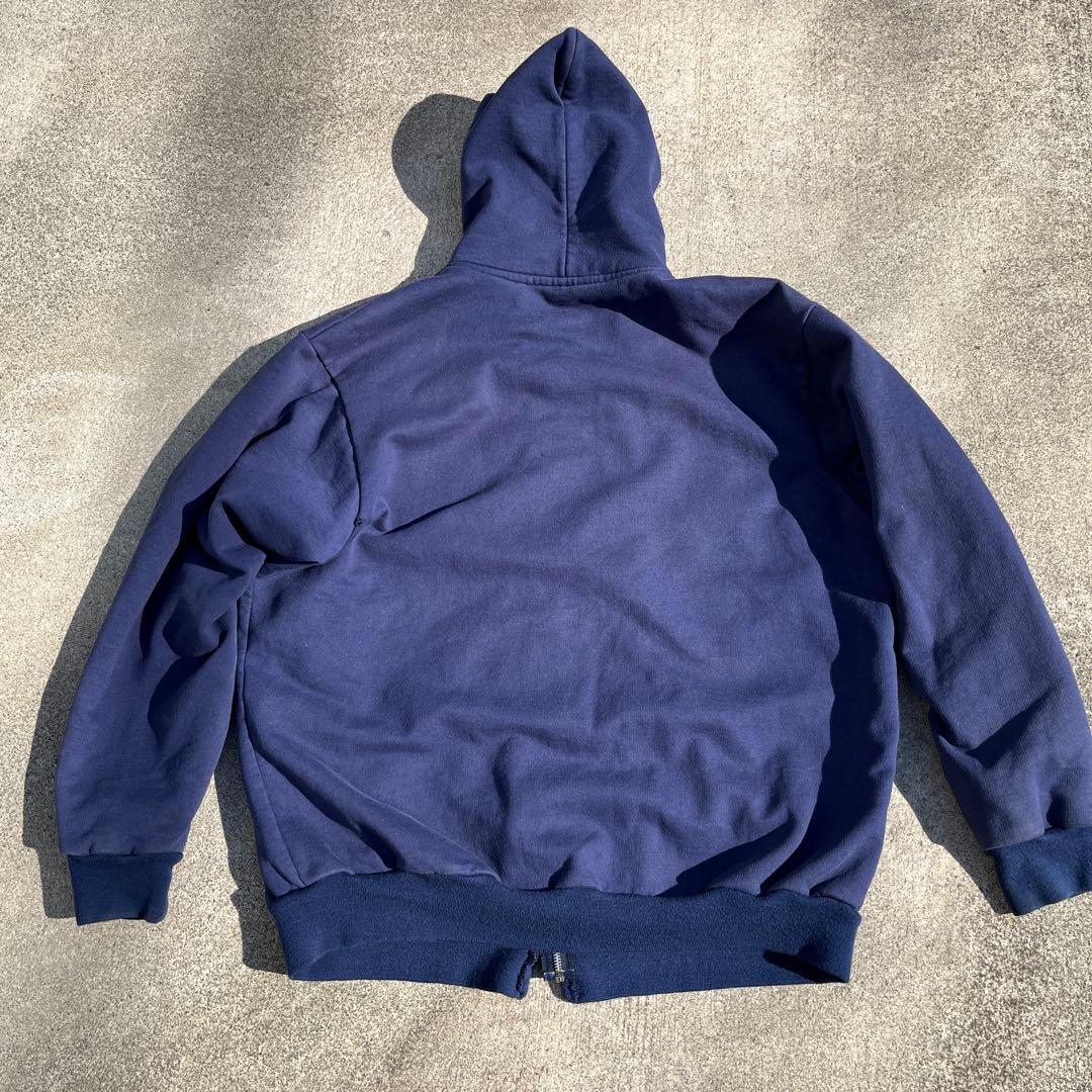 90’s USA製 Carhartt 茄子紺 スウェット ジップパーカー　XL