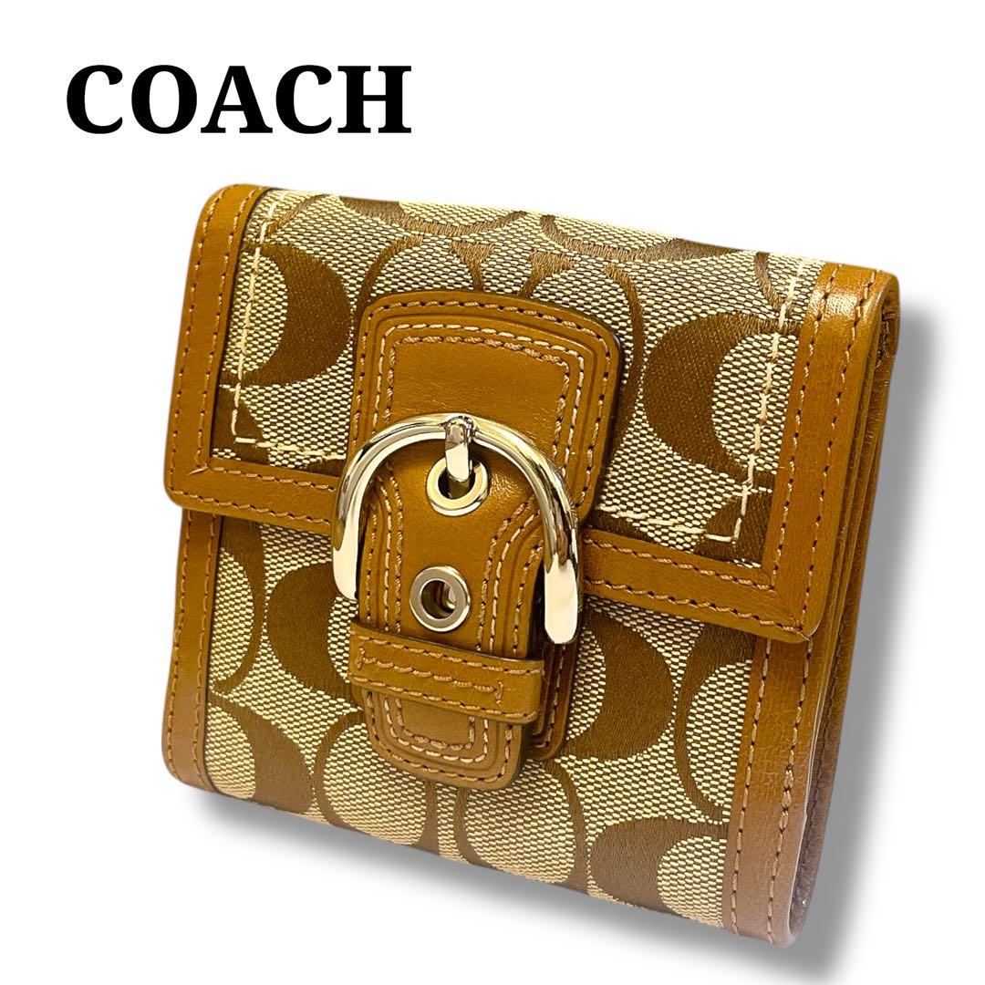 【未使用】COACH SOHO二つ折り財布 ソーホー ダブルフラップシグネチャー