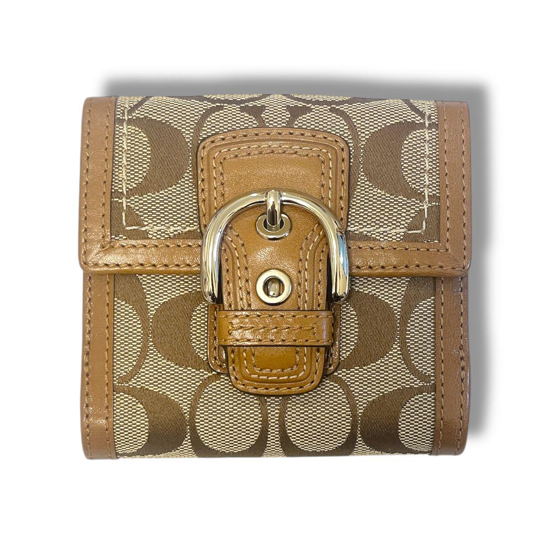 【未使用】COACH SOHO二つ折り財布 ソーホー ダブルフラップシグネチャー
