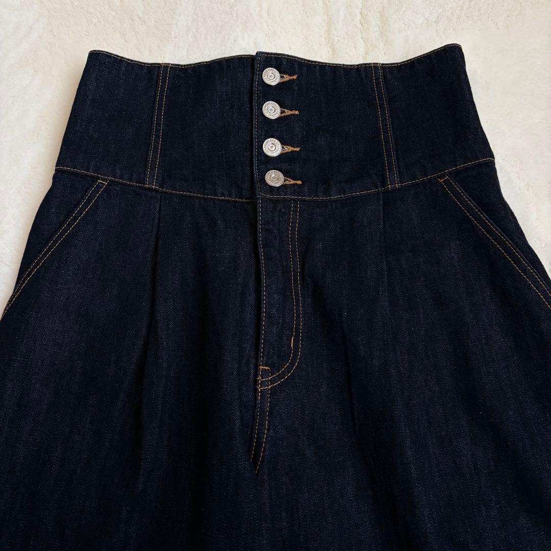 MOUSSY CORSET DESIGN BAGGY 濃紺