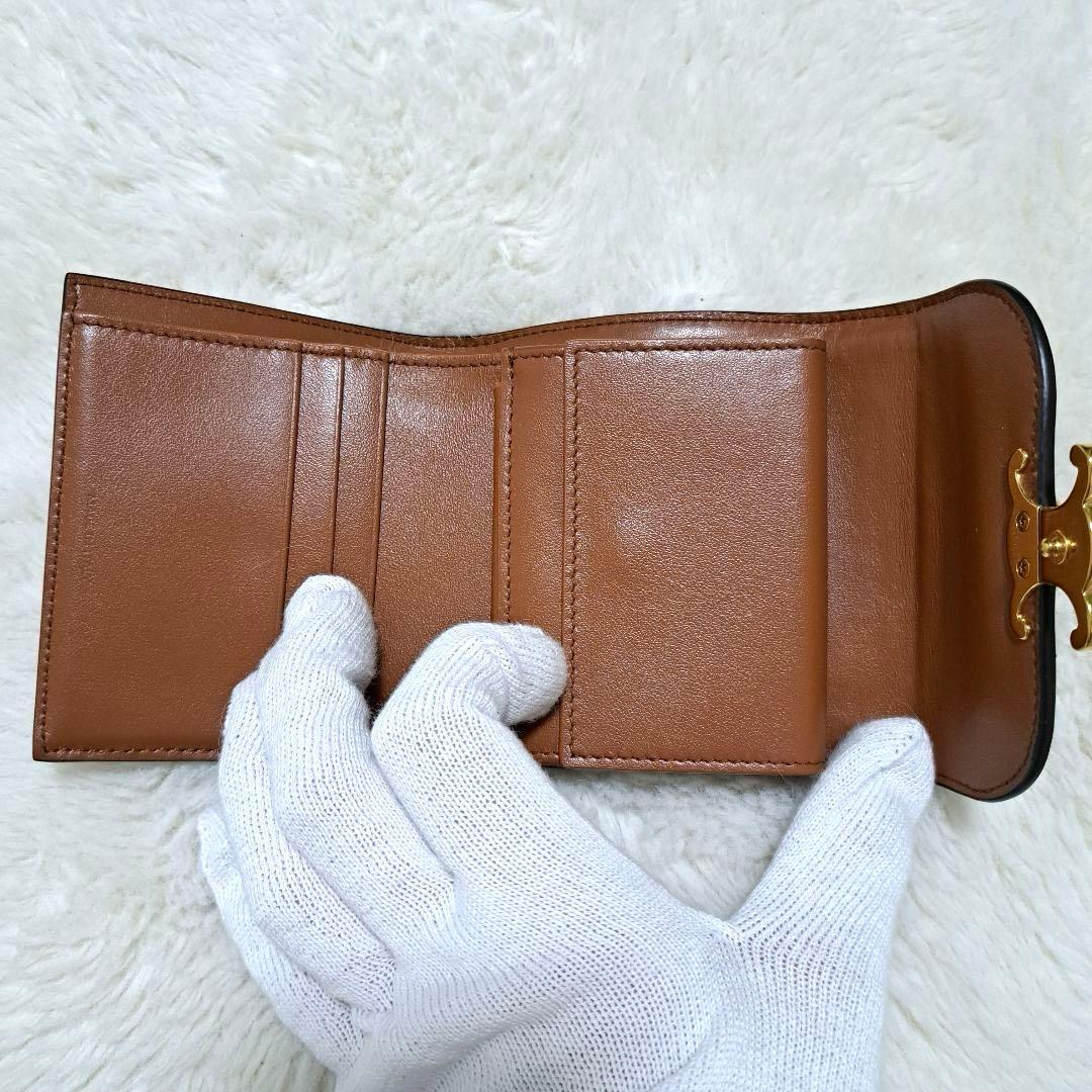 ✨極美品　付属品完備✨セリーヌ　三つ折り　トリオンフ　キャンバス　ブラウン