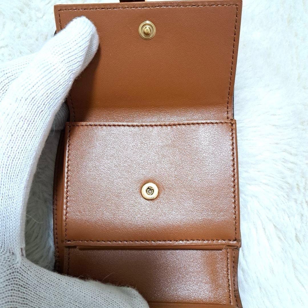 ✨極美品　付属品完備✨セリーヌ　三つ折り　トリオンフ　キャンバス　ブラウン