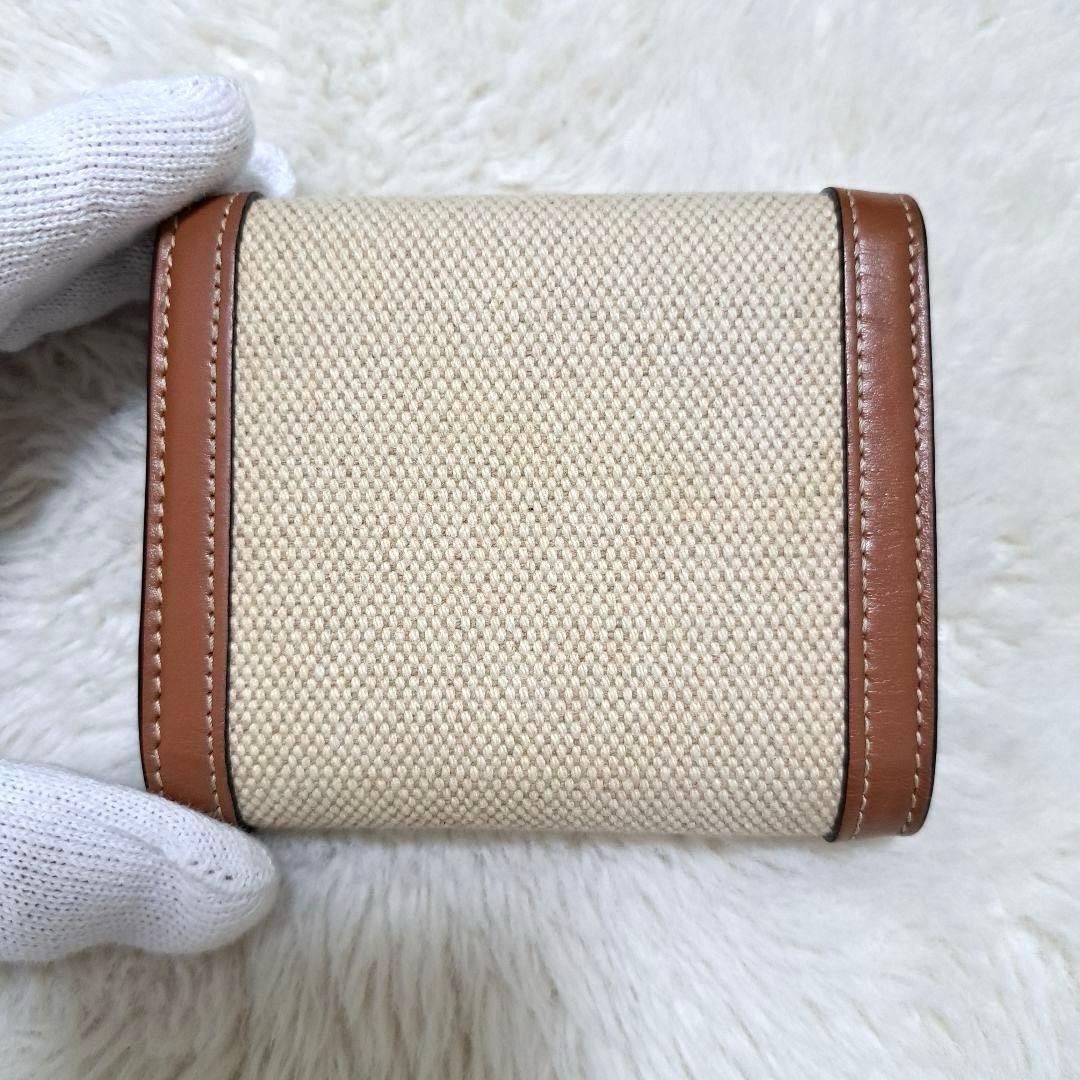 ✨極美品　付属品完備✨セリーヌ　三つ折り　トリオンフ　キャンバス　ブラウン