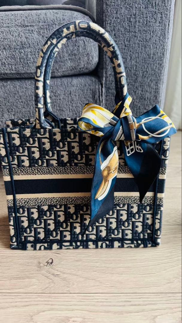 CHRISTIAN DIOR ショルダーバッグ ネイビー/ホワイト