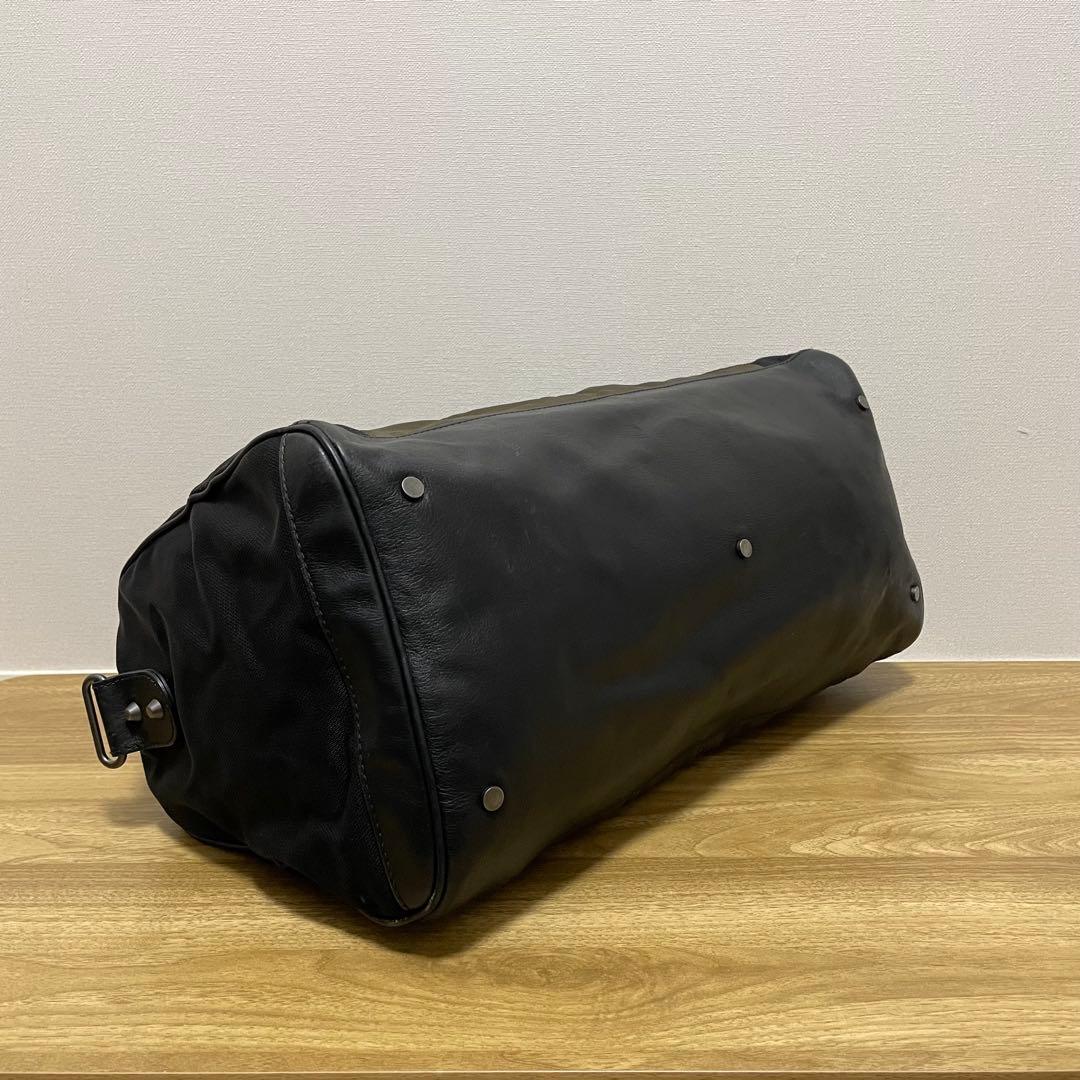 《美品》BALENCIAGA（バレンシアガ） ボストンバッグ ネイビー×カーキ