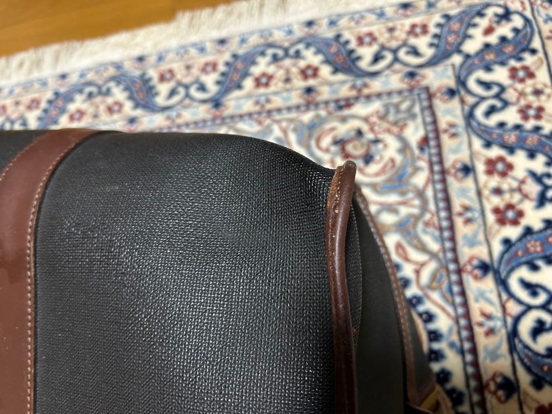 dunhill ボストンバッグ 黒/茶 大きめ