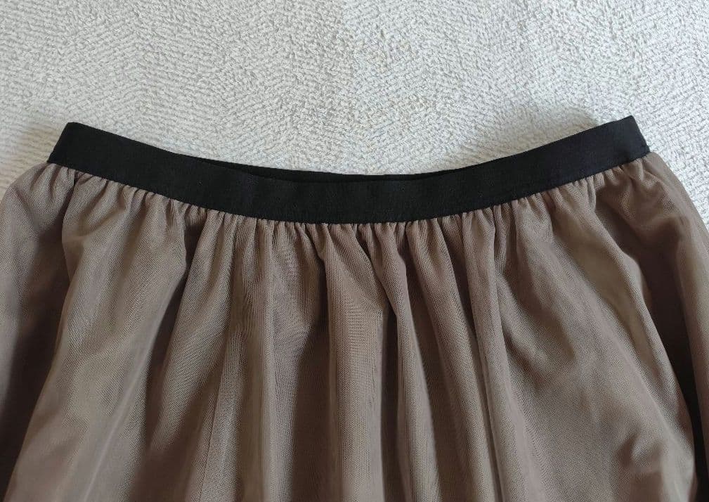 【大きいサイズ】23区 ソフトチュール スカート 48 洗える シフォン