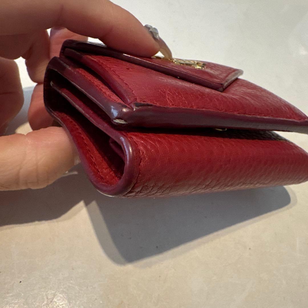 PRADA 三つ折り財布 ロッソ