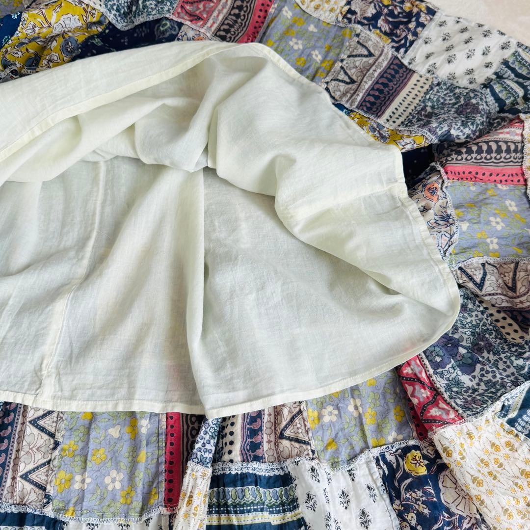【極美品】nest robe パッチワークスカート ロングスカート希少